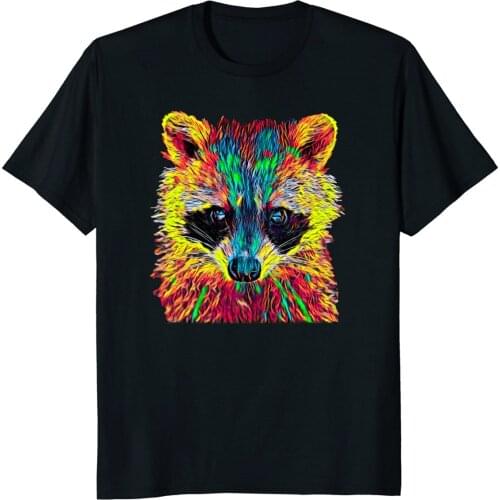 2019 Summer T Shirt Men New High Quality Cool Raccoon T-Shirt Military T Shirts
