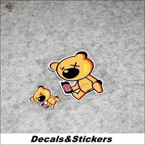 NO.S014 Bear Japan Hella Flush 3M Reflective Protection Stickers Car Helmet Sticker Waterproof Decals Racing Motorcycle