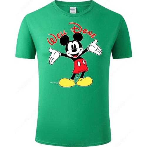 2021 New Mickey Mouse T Shirt Men Women Cotton Print T-shirt Summer Casual Streetwear Tshirt Tops Cool Tee Clothing J115