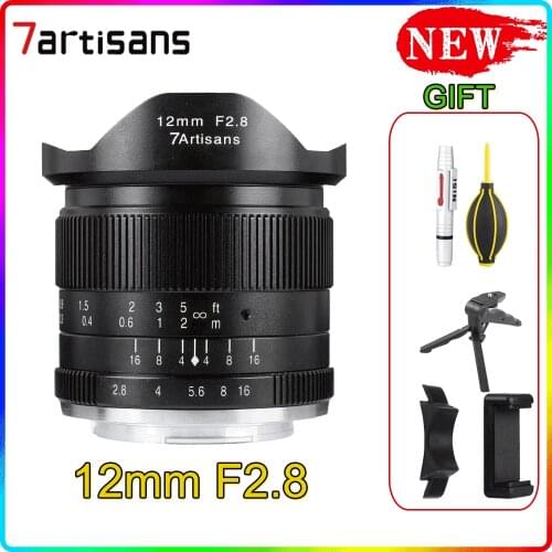 Lens 7artisans 12mm F2.8 Ultra Wide Angle Lens For E-mount Aps-c Mirrorless Cameras A6500 A6300 A7 Manual Focus Prime Fixed