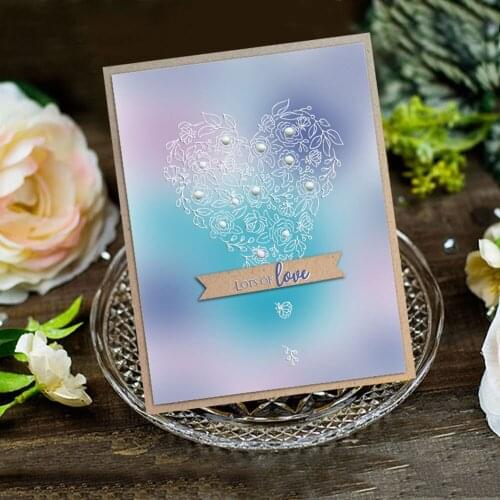 Valentines day cutting dies cut die and stamp flowers and hearts mold Scrapbook paper craft knife mould blade punch stencils