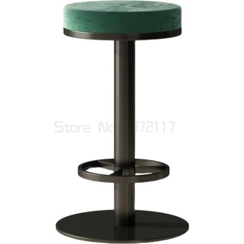 Simple bar chair household milk tea shop lifting rotating chair modern bar front desk high stool