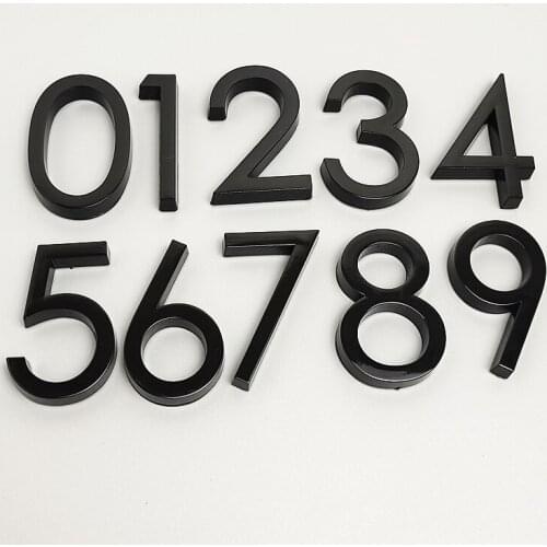 Numeral Door Plaque House Number Drawer Sign Plating Gate Digits 0 to 9 Plastic Number Tag Hotel Home Sticker Address Door Label