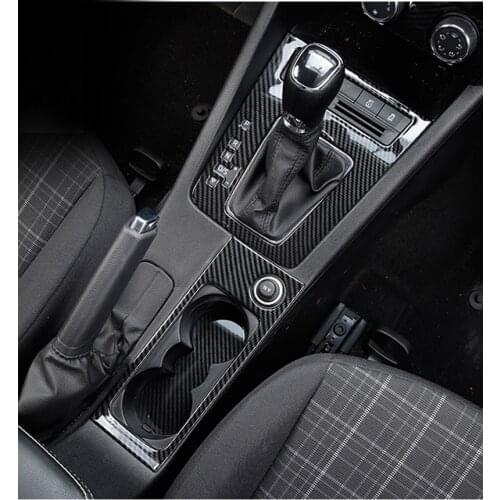 Carbon fiber pattern for Skoda Octavia 2015-2019 Octavia wagon 2017-2019 Interior decoration Gear Glass switch panel decorate