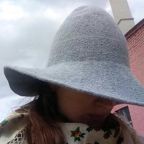 Halloween Female Witch Hat Knitting Party Masquerade Cosplay Costume Cap Decor Female fashion witch pointed basin bucket hat