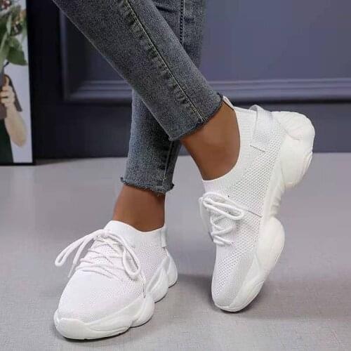 2021 Women Sneakers Fashion Wedges Casual Shoes for Woman Comfortable Breathable Platform Sneakers Walking Flat Tenis Feminino