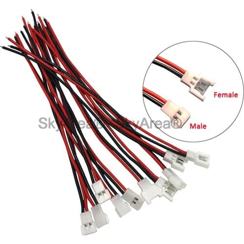 10 Pcs 1S Lipo Battery Balance Charger Switch Wiring Cable XH 2.0mm Pitch Plug Male Female For indoor drone syma X5C hubsan x4