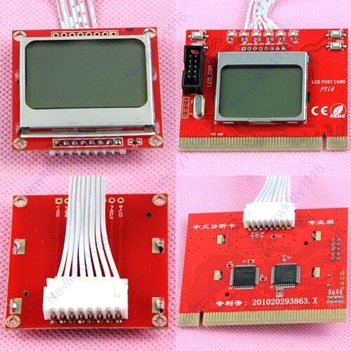 100% Brand New and High Quality PC Dual LCD Mini PCI-E PCI LPC Diagnostic Analyzer Post Test Debug Cards
