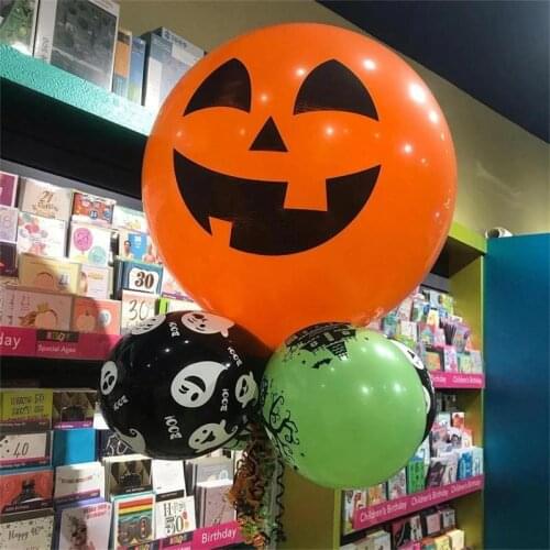 2pcs 36 Inch 90cm Big Pumpkin Balloon Giant Orange Ball Halloween Party Kids Toy Ghost Lantern Decoration Supplies