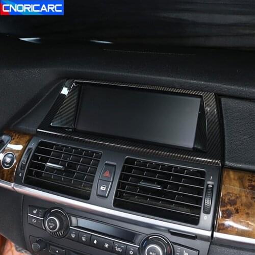 Car Styling Console Navigation Frame Cover Sticker Trim For BMW X5 E70 X6 E71 2008-2014 Interior Accessories