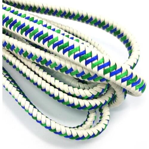 Free Shipping 2m PU leather Cord 9x5mm white Braid Beading Wire Handcraft Accessories for bracelet necklace fashion jewelry DIY