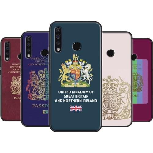 United Kingdom British Passport For Huawei Nova 5T P Smart 2019 P20 P40 P30 Pro Honor 10X Lite 9X 9S 8S 8X 20 10i Case