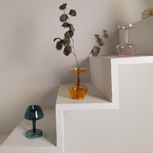 Floral Glass Plant Container Table Small Bud vase for Wedding Decorations Office Desktop Meeting Room Decoration Party Birthday