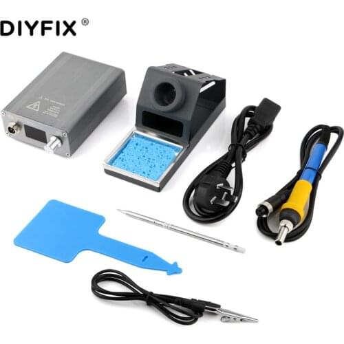 T12-D Digital Electric Soldering Station Kit 72W Adjustable Temperature Solder Iron Tips Station Stand Holder Welding Tools Set