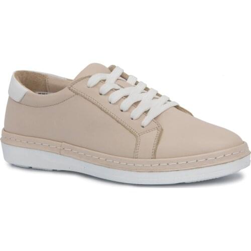 Gedikpasalı Mnr 2021 Summer 223 Beige Women 'S Elevator Shoes Real Cow Leather Sneakers Lace-Up Casual Stylish Hiking Light Use