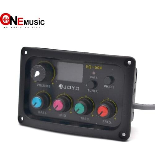Joyo EQ-504 4 Band Guitar EQ Equalizer with Tuner for Acoustic Guitar Colorful Knob Music Instruments DIY