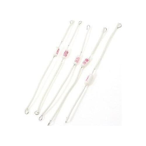 Nylon Coated Rice Cooker Ceramic Thermal Fuse 10A 250V 200C 5 Pcs