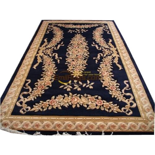 Fine Wool Oriental Area Rug Knitted Wool Knitting Carpets The Plant Design woven floor Rectangularchinese aubusson rug