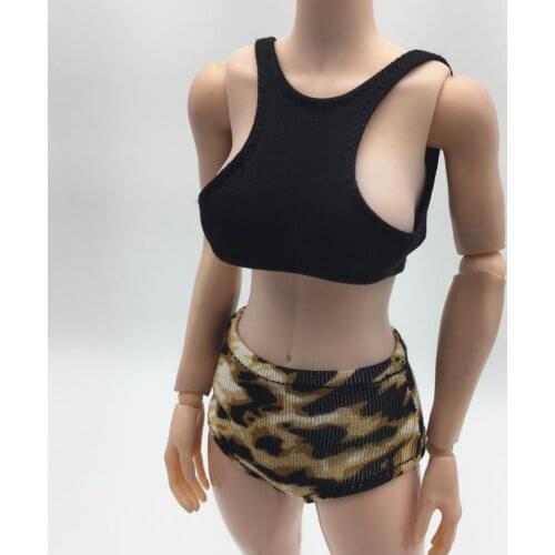 1/6 Scale Female Clothes Vest Shorts Suit Set Women Clothing for 12'' HT Phicen Kumik CY CG Girls Body Action Figure Accessories
