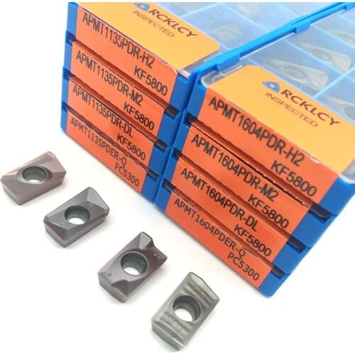 10PCS APMT1135 APMT1604 H2 M2 KF5800 PC5300Carbide inserts face mill turning tools Cutter Milling CNC Tools