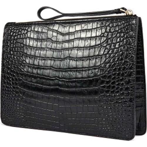 Yuee new arrival crocodile handbag big capacity handbag for man clutch bag for man real wallet big capacity handbag for man