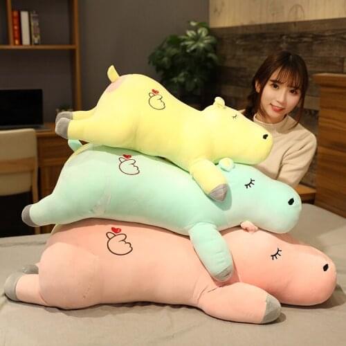 New Huggable Kawaii hippopotamus Plush Pillow Toys Stuffed Soft Plush Sleep Pillow Sofa Home Decor Birthday Gifts for Kids Girls