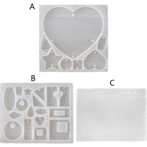 Heart Earrings Necklace Pendant Resin Molds Silicone Earring Molds Epoxy Resin Jewelry Molds Resin Casting Pendant Molds