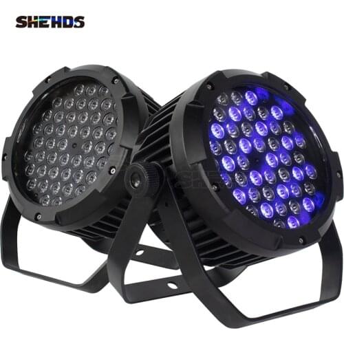 SHEHDS Hot Sales LED Flat Waterproof 54x3W Par Light DMX Controller Party Dj Disco Bar Projector Professional Stage Equipment