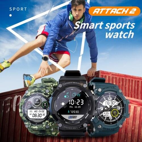2021 New LOKMAT ATTACK 2 Smart Watch Fitness Tracker Sports Bluetooth IP68 Waterproof Watches Heart Rate Tracker For Android IOS