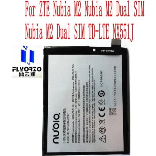 Brand new High Quality 3630mAh Li3936T44P6H836542 Battery For ZTE Nubia M2 Dual SIM Nubia M2 Dual SIM TD-LTE NX551J Mobile Phone