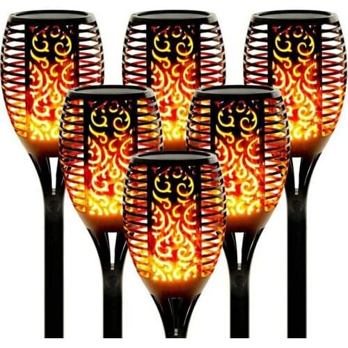 LED Solar Garden Decor Light Flame Torch Lamp Outdoor Lights Flickering Lamp Courtyard Balcony Lawn Path Landscape Spotlight