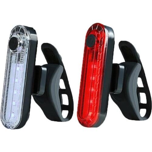 USB Rechargeable Bike Bicycle LED Tail Light Safety Cycling Warning Rear Lamp