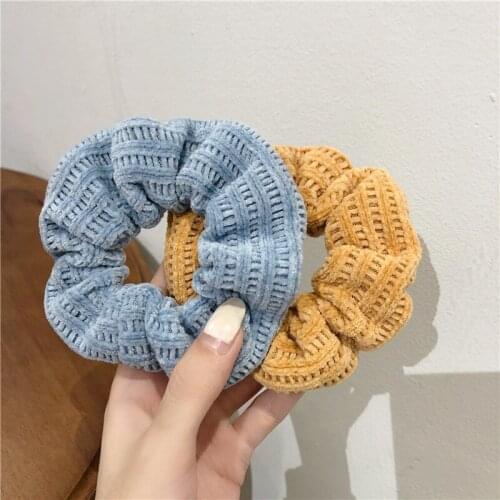 Classic Round Blue Yellow Flannel Hairband Barrette Hairpin Hair Clips for Women Girls Wholesale Headband 2021 New Arrival Trend
