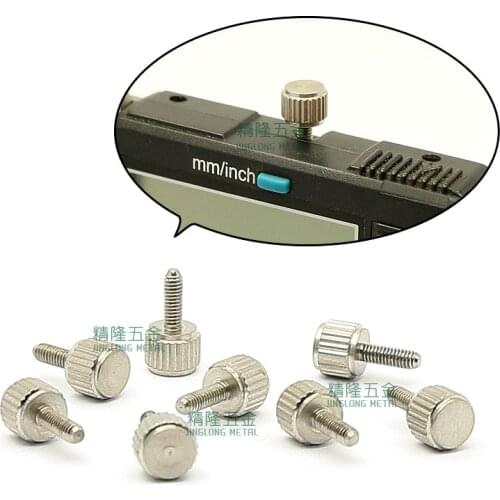10pcs/lot M2.5*7.5 Stainle steel manual adjustment thumb screw caliper fix screws M2.5x7.5