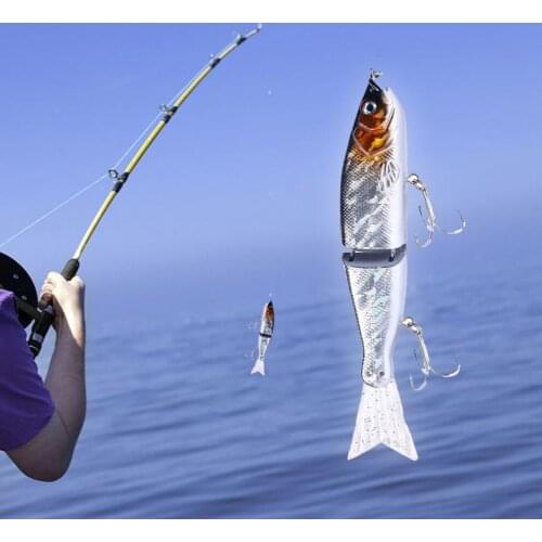 18cm 52g Fishing Lure Multi Segment Attractive 3D Eyes Fishing Bait Lightweight Bold Fake Swimbaits Floating Minnow for Angling