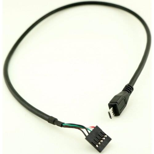 2PCS 50cm Micro USB 5Pin Male to Dupont 5Pin Female Header Motherboard Adapter Cable