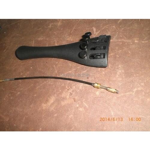 25 PCs Carbon Fiber Violin Tail piece with fine tuner &25 pcs violin tail guts