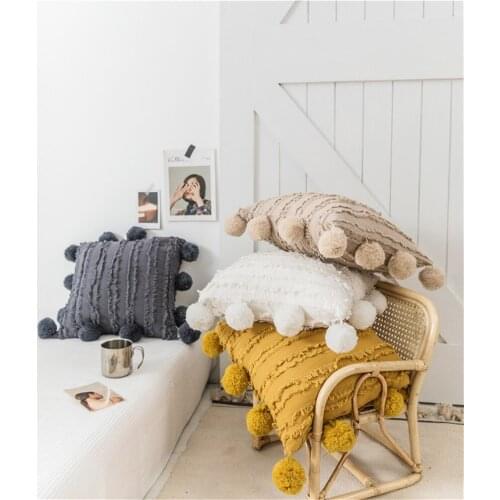 45x45cm Jacquard wool color Sofa Pillowcase Pink Cushion Cover Throw Pillow Case Home Sofa Bed Chair Decoration 17.72x 17.72inch