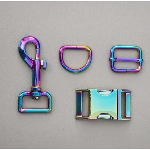 50 Set Metal Buckle Adjust（Metal Buckle+Adjust Buckle+D Ring+Metal Dog Clasp/Set) Retailing Manufacturer Zinc Alloy High Quality