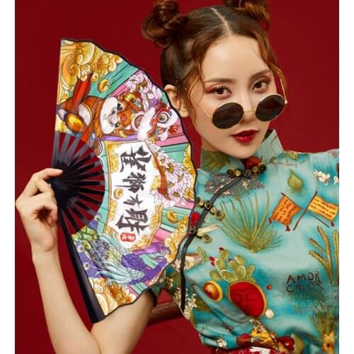 8 Inches Wise Men Dance Heartthrob Folding Fan Home Decoration Gift Chinese comics Hand Fans Party Manual Fan Photo Props