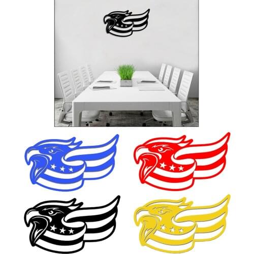Acrylic 3D Eagle Combination Mirror Effect Wall Sticker Decal Home Decor Wall Decals Art Wall Murals DIY Home Bedroom Decoration