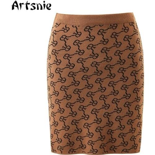 Artsnie Knitted Pencil Skirts