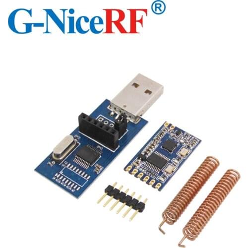 14PCS SV610 100mW TTL Interface 433MHz Wireless RF Module + 14PCS Copper spring antenna+1pcs TTL USB Bridge board