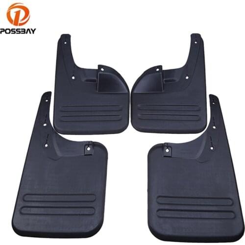 POSSBAY 4Pcs/Set Car Mud Flaps Splash Guard Black Mudguard Mudflaps for Toyota Vigo 2006 2007 2008 2009 2010 2011 2012 2013 2014