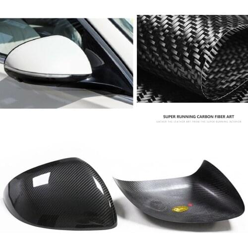 Mirror Cover For Mercedes Benz C-Class W206 S-Class S400L W223 2021 Dry Carbon Fiber Add On Car Exterior Side Rear View Caps