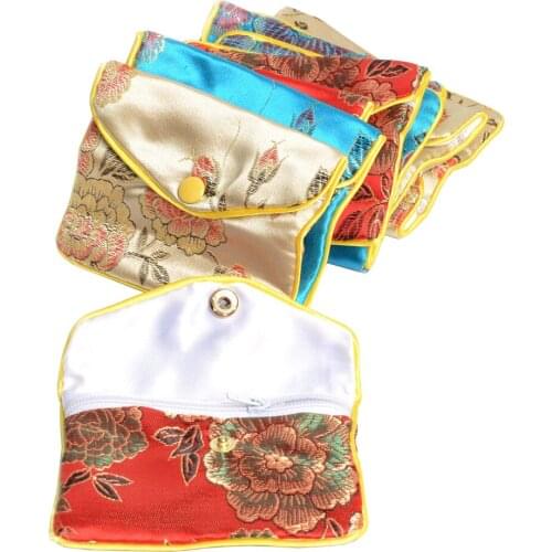 De Bijoux 12Pcs 8*6.5Cm Mixed Color Jewelry Bag Silk Purse Pouch Bag Christmas Wedding Party Gift Bags Pouches pochette cadeau
