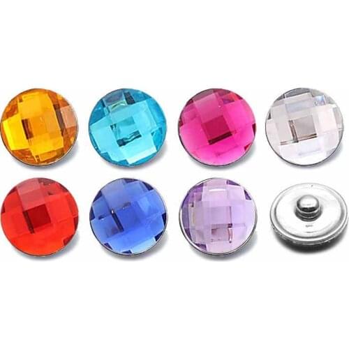 Hot Silicone 18mm Acrylic Resin Uneven Resin Snap Button 019 Fit Charm Interchangeable Bracelets Jewelry For Women Accessories