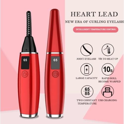 New Intelligent Digital Display Electric Eyelash Curler USB Direct Charging Two-speed Temperature Control Lasting Shaping Tool