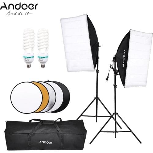 Andoer Photography Studio Softbox Lighting Tent Kit Photo Video Equipment for Portrait Wedding Photography