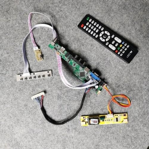 Kit VGA+AV+USB 1440*900 2CCFL For M190PW01/B170PW02/B170PW04/B170PW07/B170WP04 screen LCD display control board LVDS 30-Pin